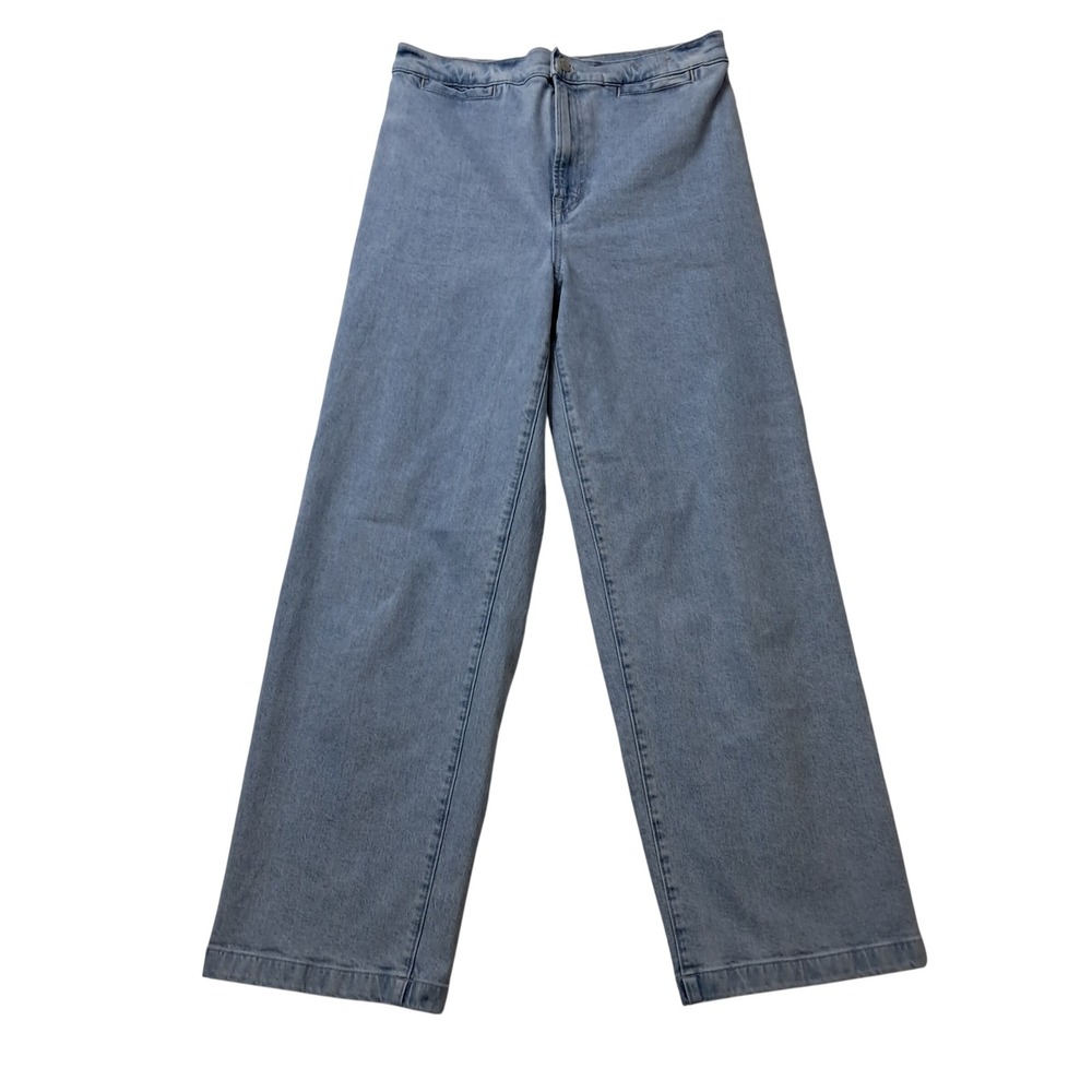 Madewell Jeans Womens 29 Tall Blue Emmett Wide-Leg High Rise Denim Light Wash